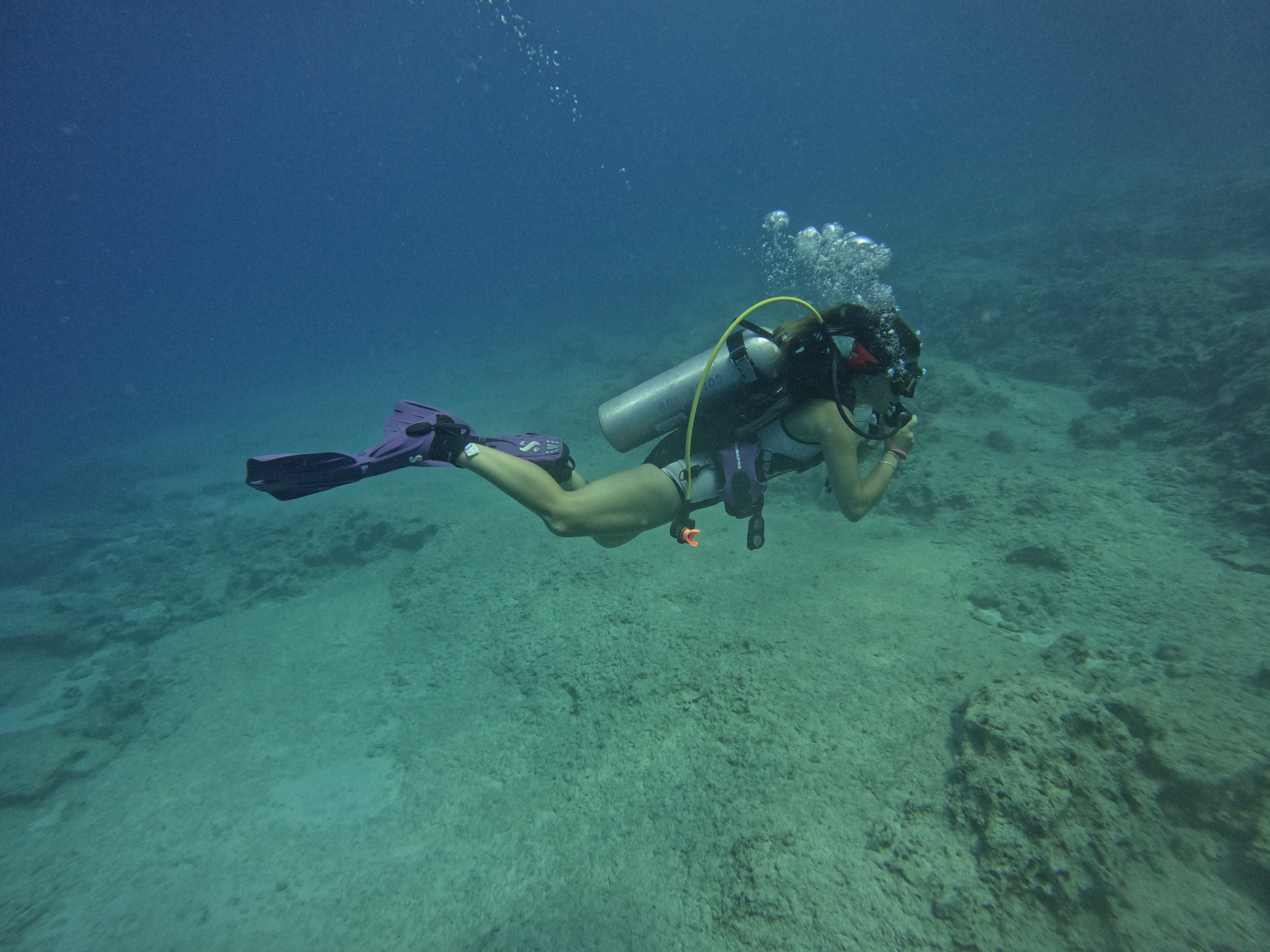 Open water diver training moment